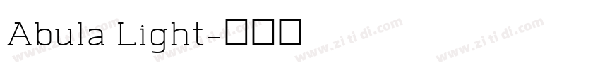 Abula Light字体转换